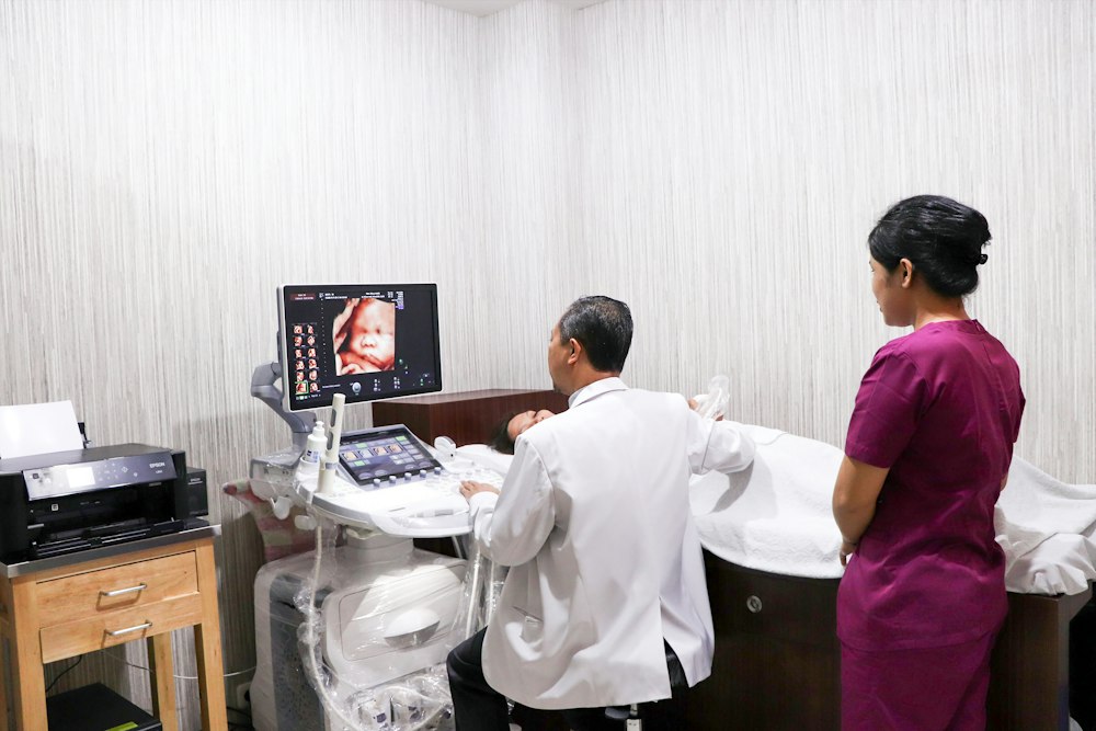 Diagnostic ultrasound appointment in a medical setting